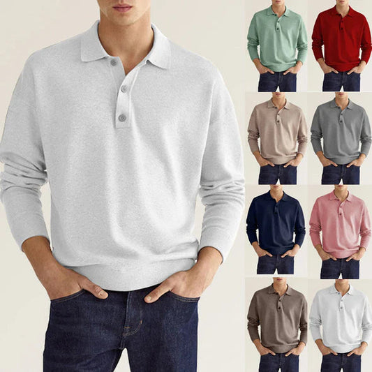 ✈️Buy 2 og få gratis shipping✈️ smart casual langærmet shirt med revers til mænd