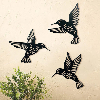 🔥BIG SALE 49%-OFF🔥Sæt med 3 Metal Hummingbird Wall Art Decor ✨