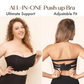 Plus size sexet stropløs usynlig push up-bh