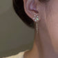 💖VARMT SALG MED 50% RABAT💖Skinnende diamantblomst-ørering med kvast