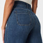 🍂Efterårskampagne 49 %💕Cropped jeans med vid ben og mavekontrol