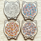 🎅135-Piece Morandi-Colored Cat Shaped Wooden Jigsaw Puzzle🎁