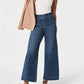 🍂Efterårskampagne 49 %💕Cropped jeans med vid ben og mavekontrol