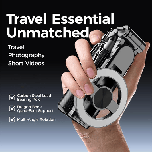 4‑i‑1 Magnetisk Selfie Stick – 360° Rotation & Bærbart Stativ