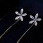💖VARMT SALG MED 50% RABAT💖Skinnende diamantblomst-ørering med kvast