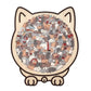 🎅135-Piece Morandi-Colored Cat Shaped Wooden Jigsaw Puzzle🎁