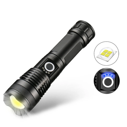 ✨49% rabat på sidste salgsdag✨ LED genopladelig  laserlommelygte 160000 høje lumen