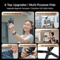 4‑i‑1 Magnetisk Selfie Stick – 360° Rotation & Bærbart Stativ