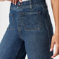 🍂Efterårskampagne 49 %💕Cropped jeans med vid ben og mavekontrol