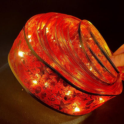 🎄Juledekoration🌈Julebånd med lys i