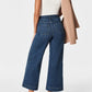 🍂Efterårskampagne 49 %💕Cropped jeans med vid ben og mavekontrol