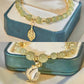 Wotian Jade Lucky armbånd af bladguld