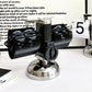 Moderne digitalt mekanisk retro flip down-ur med indvendigt gear