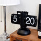 Moderne digitalt mekanisk retro flip down-ur med indvendigt gear