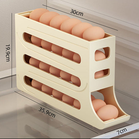 🔥HOT SALE🔥Multifunktions 4-lags Tilted Design Slide Egg Storage Box