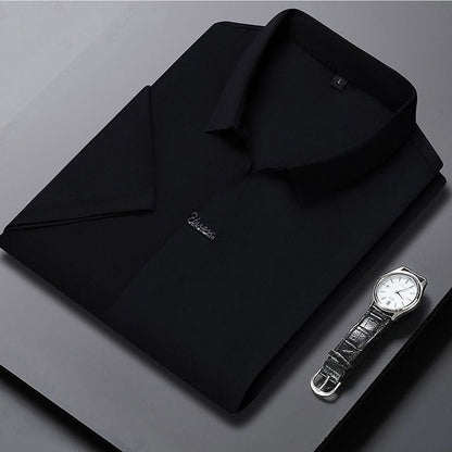 🎁Hot Sale 55% OFF⏳Afslappet T-shirt med revers til mænd, åndbar og rynkefri