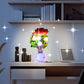 LED-natlys i form af simulerede blomster med intelligent styring til soveværelset