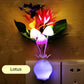 LED-natlys i form af simulerede blomster med intelligent styring til soveværelset