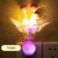 LED-natlys i form af simulerede blomster med intelligent styring til soveværelset
