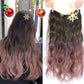 🌈Varmt salg 49% rabat 🍃Gradient farve krøllet paryk stykke✨