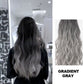 🌈Varmt salg 49% rabat 🍃Gradient farve krøllet paryk stykke✨