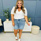 Midtsiddende jeansshorts til kvinder