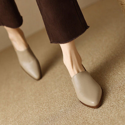 ✨ Spring/Summer Hot Sale 50% rabat 💕Kvinders Vintage Pointed Toe Slip-On Soft Shoes (Jo mere du køber, jo højere er rabatten)