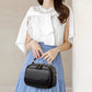 Elegant dobbeltlags crossbody-taske med bred rem