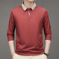 Herre Afslappet T-shirt med Ensfarvet Revers Krave