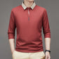 Herre Afslappet T-shirt med Ensfarvet Revers Krave