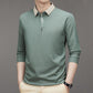 Herre Afslappet T-shirt med Ensfarvet Revers Krave