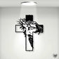 Jesus kors metalskilt Kristus vægdekoration