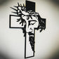 Jesus kors metalskilt Kristus vægdekoration
