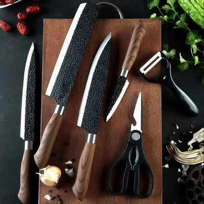 Professionelt Køkkenknivsæt i Rustfrit Stål – 6-dele