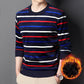 🔥Giv de ældre en varm vinter🍃Mænds varme stribede komfortable og moderigtige sweater