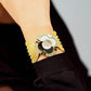 Skinnende diamant sommerfugl mesh-ur