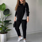 🎉Julekampagner - 48% rabat🎄Kvinders Color-Block 2-delt loungesæt