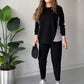 🎉Julekampagner - 48% rabat🎄Kvinders Color-Block 2-delt loungesæt