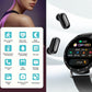 (GRATIS FORSENDELSE) 2 I 1 SMARTWATCH MED ØRETELEFONER (TIL IPHONE OG ANDROID)