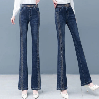 🔥2025 New Arrival🔥 Højtaljede stretchy jeans med klokkebund til kvinder