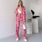 🌸Forårstilbud 🌸 Chic skjorte- og buksesæt med zebraprint til kvinder