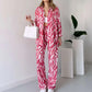 🌸Forårstilbud 🌸 Chic skjorte- og buksesæt med zebraprint til kvinder