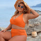 🏝️HOT UDSALG 49% FRA👙 Mavekontrollerende badedragter Modest High Waisted Bikini Sets