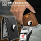 🔥Pop Up aluminiumsæske Pengeclips Smal læderkreditkortholder RFID-blokering Bifold Minimalistisk pung