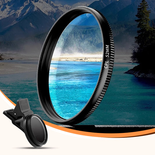 Polariseringsfilter med clips til mobiltelefoner