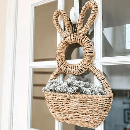 🔥Påskesalg 49% rabat - Bunny Basket Hanging Wall Pocket Spring Decor