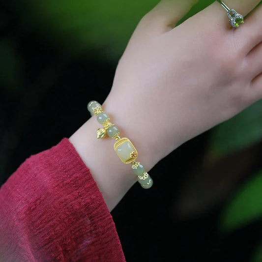 🔥 HOT SALE 🔥Hotan Jade pärlarmband