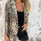 Blazer med leopardprint til kvinder