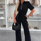 🌸Sommerudsalg 49% rabat🌸Kvinders jumpsuit med knapper og bindebånd i taljen