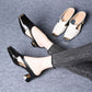 🏖️Sommertilbud🌴Casual Metal Square Toe Mid Block Heel Mules til kvinder